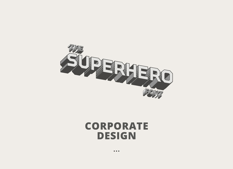 Schriftzug The Superhero Font